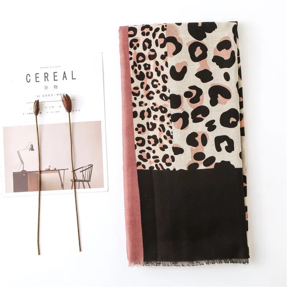 Blush Rush Animal Print Lux Designer Inspo Scarf - Picture 7 of 10